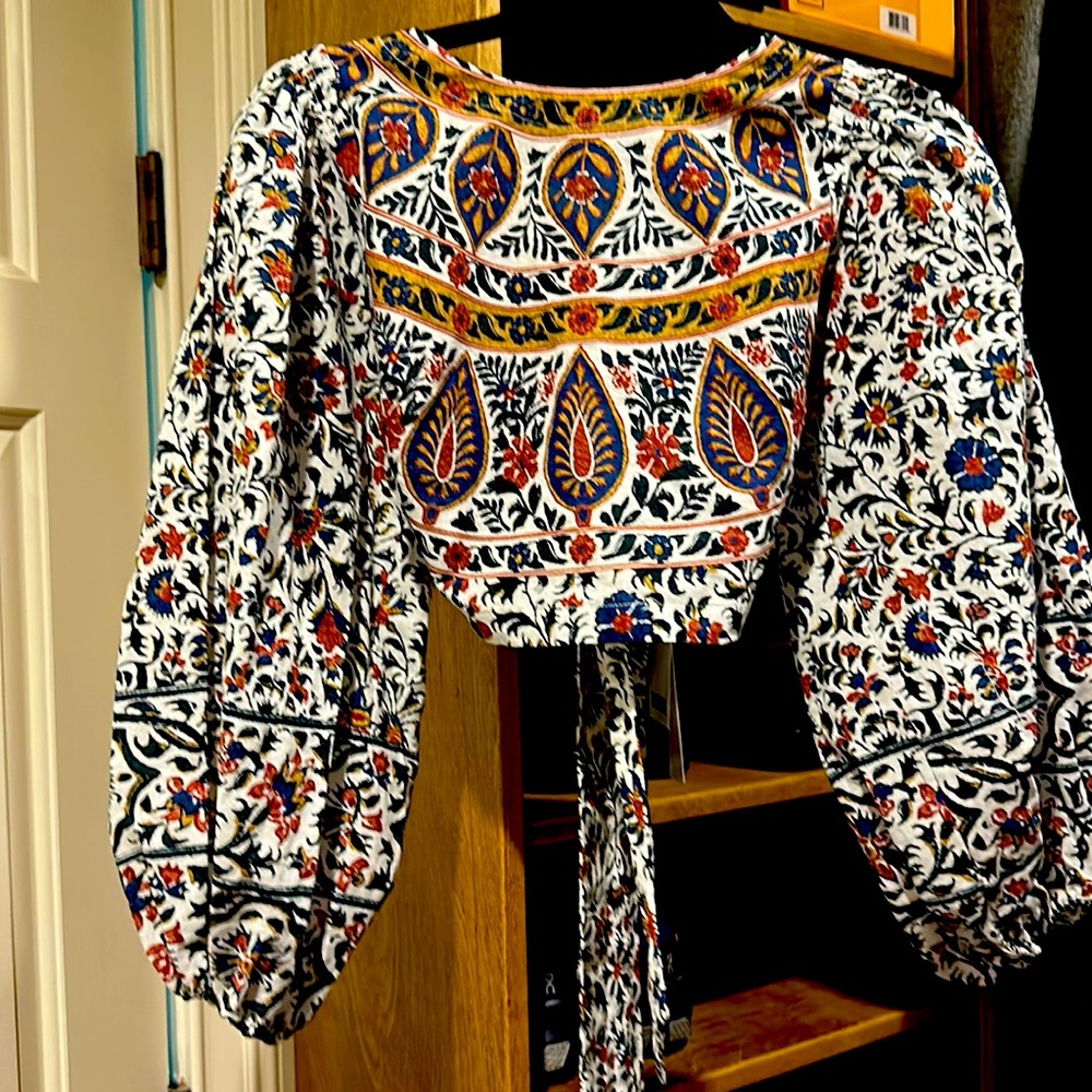Boteh cropped top